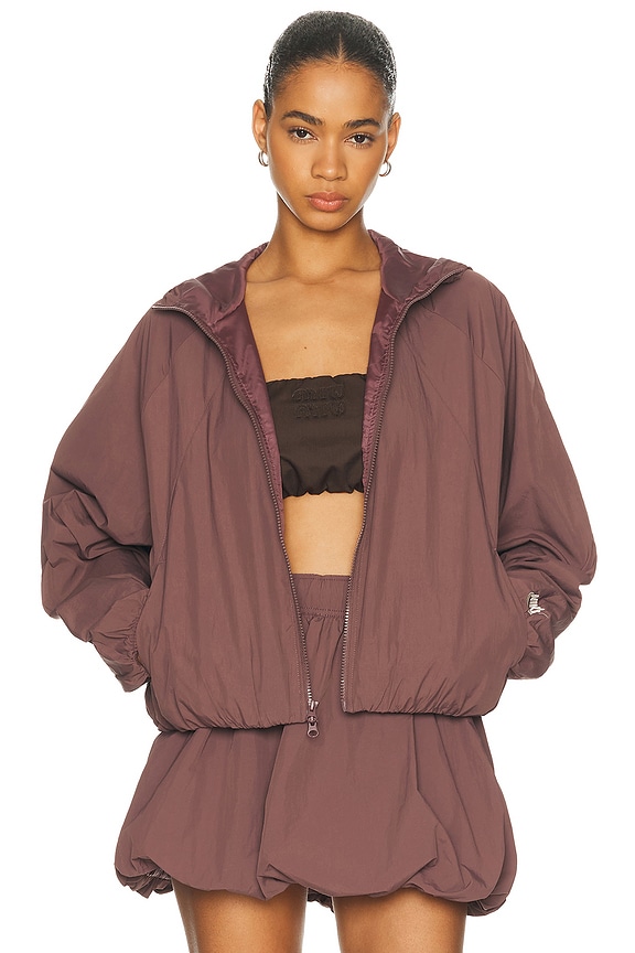 Miu Miu Rain Jacket in Cacao | FWRD