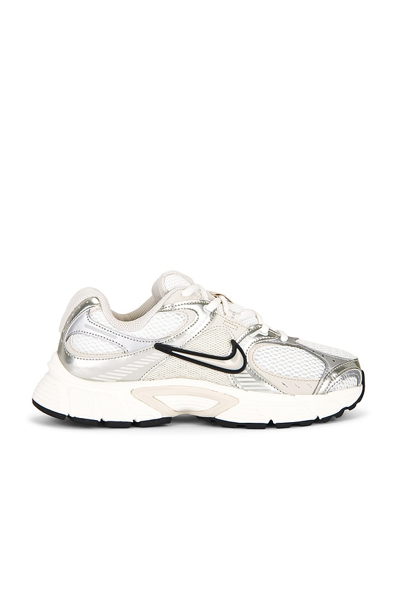 Nike V2K Run Sneaker in Summit White & Metallic Silver | FWRD