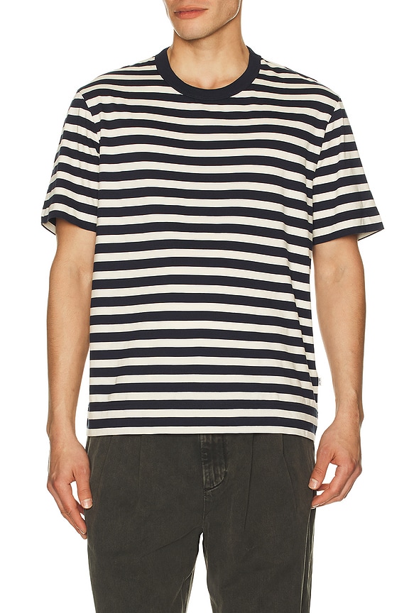 OFF-WHITE Striped Long Sleeve Tee in White & Black | FWRD