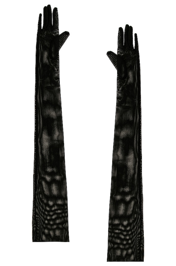【Norma Kamali】 Longグローブ Norma Kamali Long Gloves in Black | FWRD