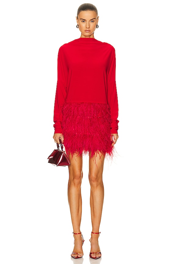 【関税&送料込】Tom Ford Dress With Ruffles Ruffled halterneck minidress in black - Tom Ford | Mytheresa