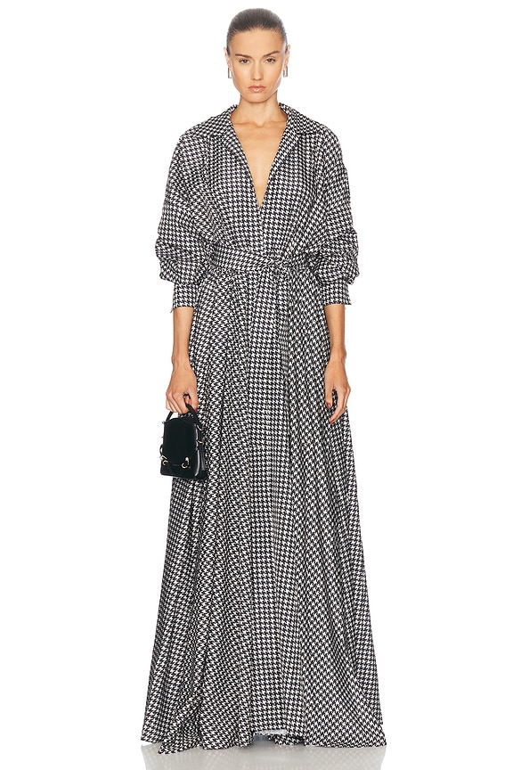 PatBO Spotted Fringe Beach Dress in Black & Cream | FWRD