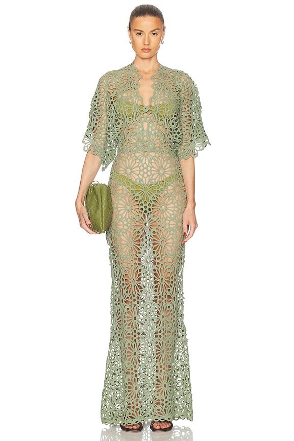 Zimmermann Alight Swing Maxi Dress in Tan Flora | FWRD