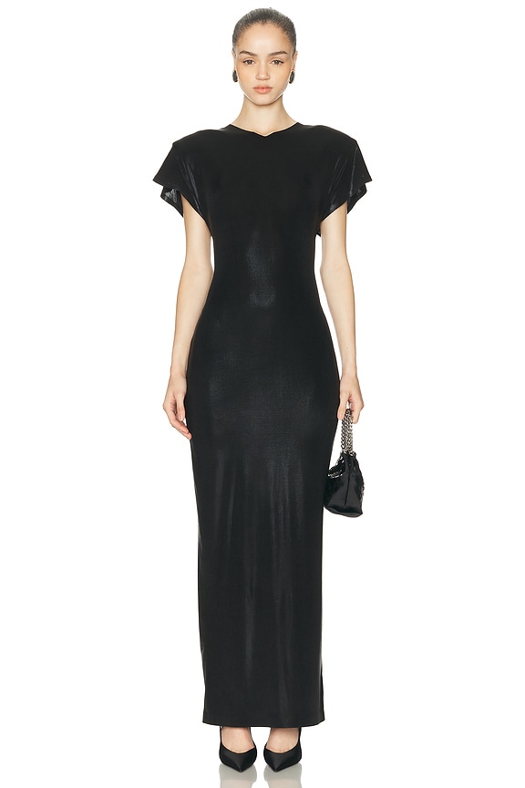 balenciaga t shirt maxi dress Oversized printed cotton-jersey maxi dress - dark gray