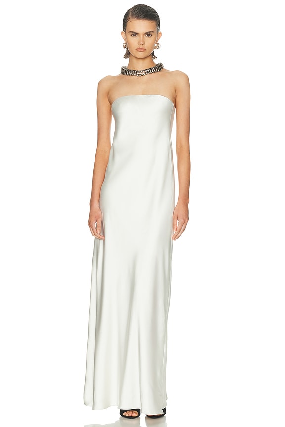 SEROYA Narissa Metallic Knit Maxi Dress in Sky Blue | FWRD