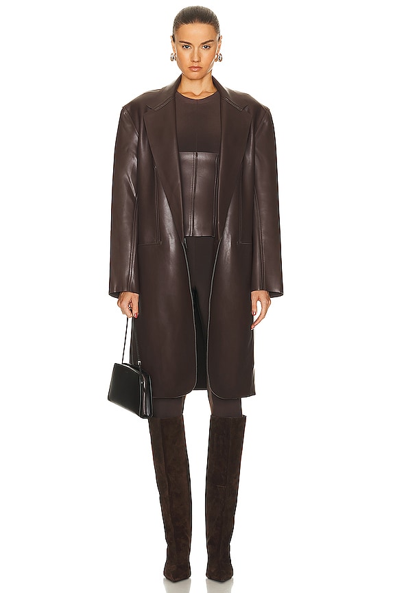 Norma Kamali Sleeveless Catsuit in Chocolate | FWRD