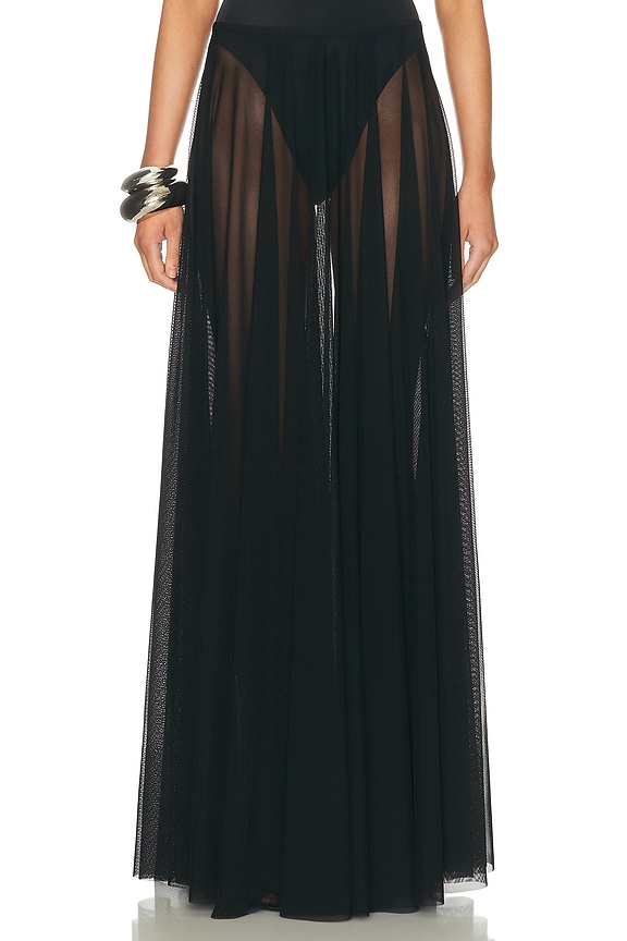 Zuhair Murad Lace Skirt in Black in Caviar | FWRD