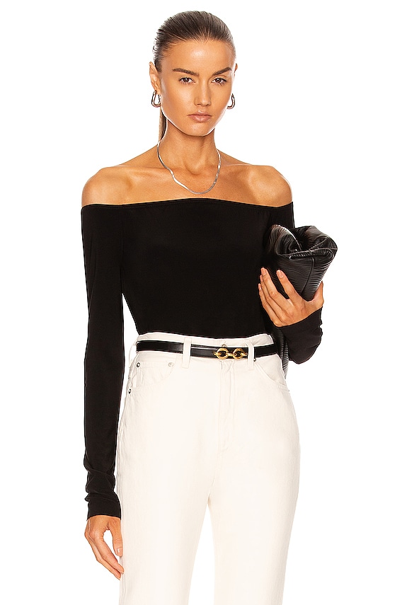 Helmut Lang Eyelet Hook Top in Black | FWRD