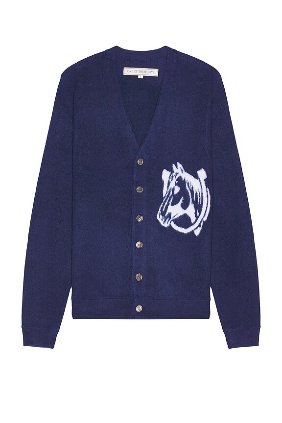 WACKO MARIA Leopard Mohair Cardigan in Purple | FWRD