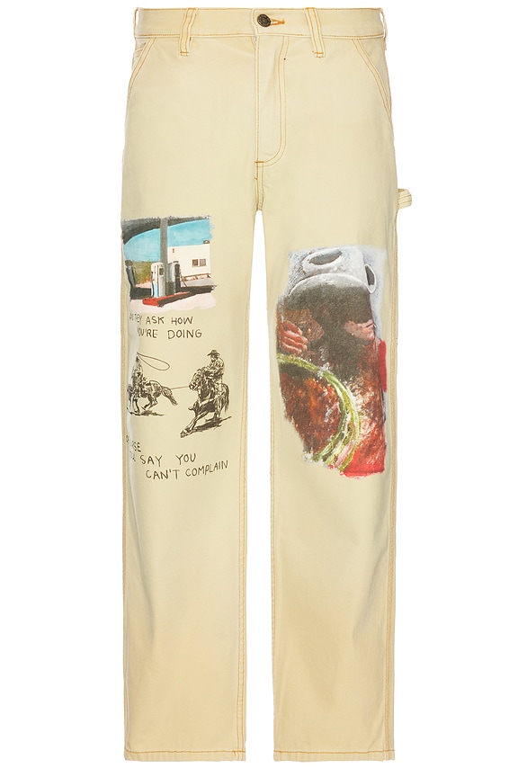 ERL Skull Printed Pants in Black | FWRD