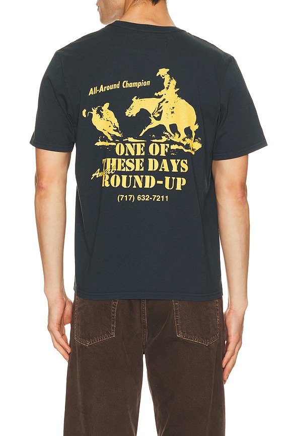 Saint Laurent University Tee in Navy | FWRD