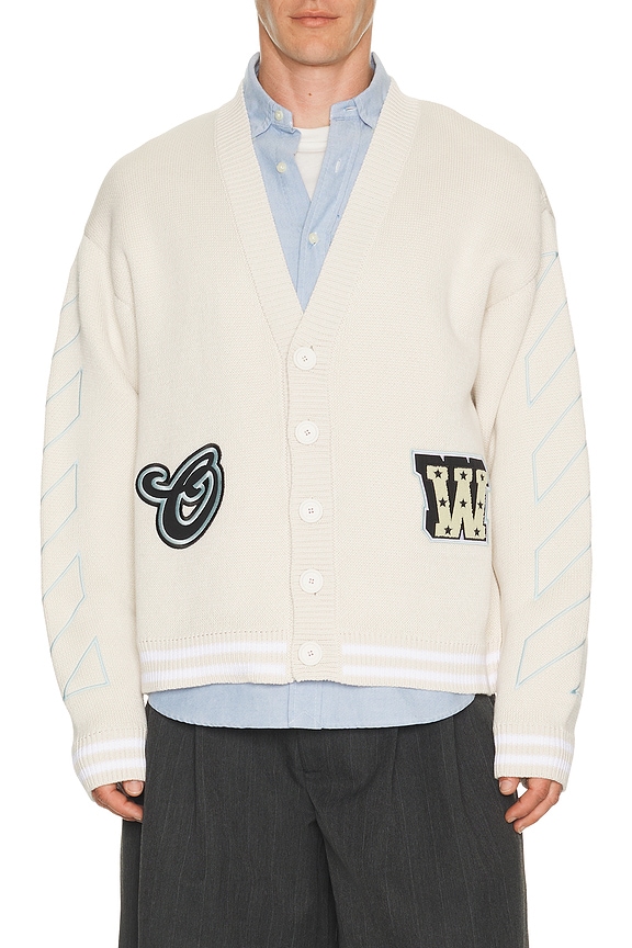 定価50万 VALENTINO 23AW ウール ストラス装飾 カーディガン Valentino Wool Cat Cardigan in Multicolor | FWRD