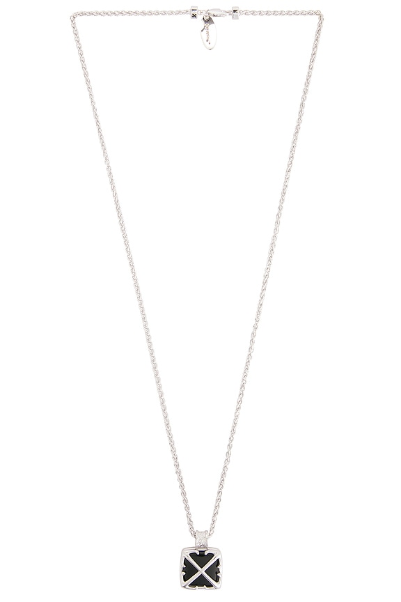 Balenciaga Goth Sword Necklace in Antique Silver & Crystal | FWRD