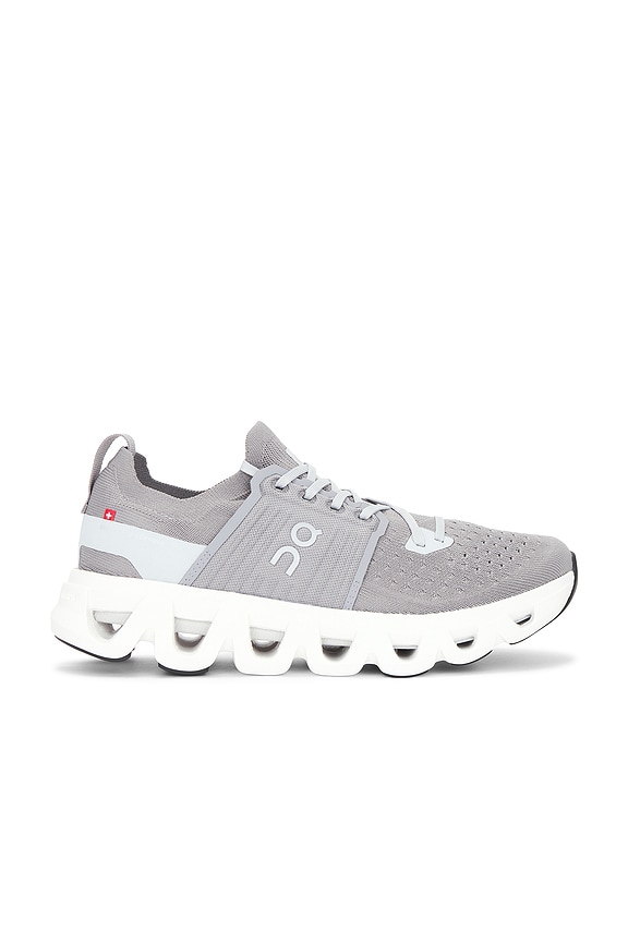 Golden Goose Mid Star Sneakers in White Net & Silver | FWRD