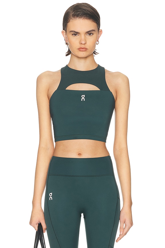 alo Aspire Tank Top in Crystal Clear Blue & White | FWRD