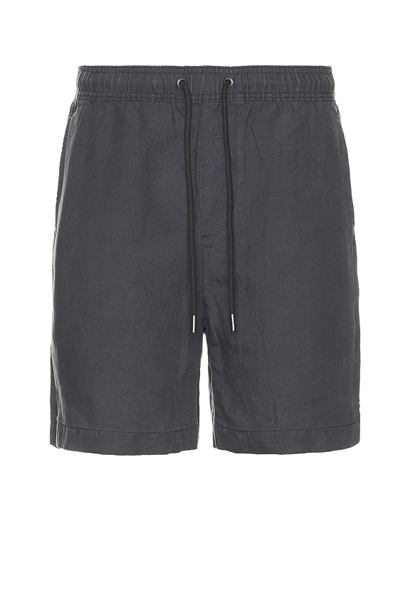 OAS Navy Diamond Terry Shorts in Blue | FWRD