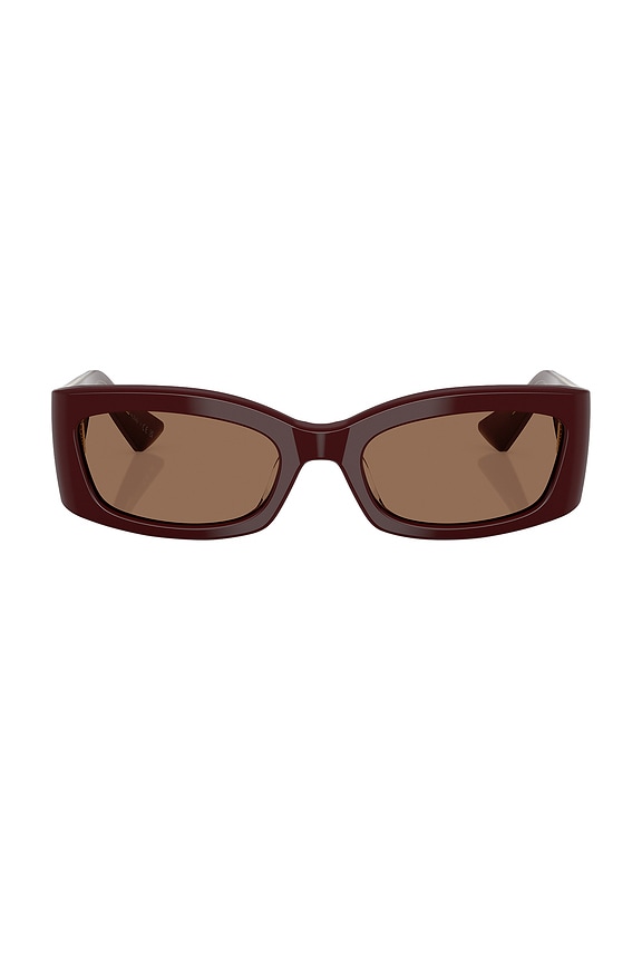 Saint Laurent SL M130 Sunglasses in Havana | FWRD