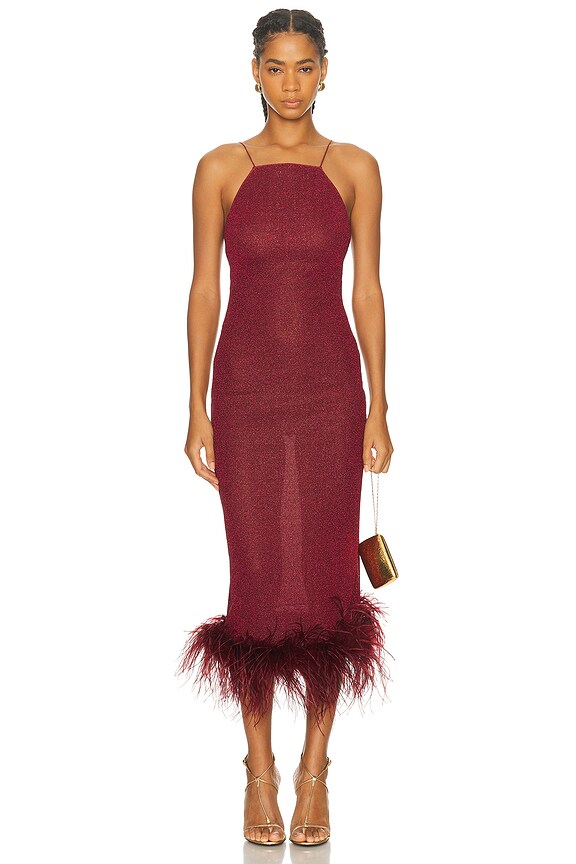 princess polly baby blue dress Jonathan Simkhai Janese Off Shoulder Midi Dress - Oxblood
