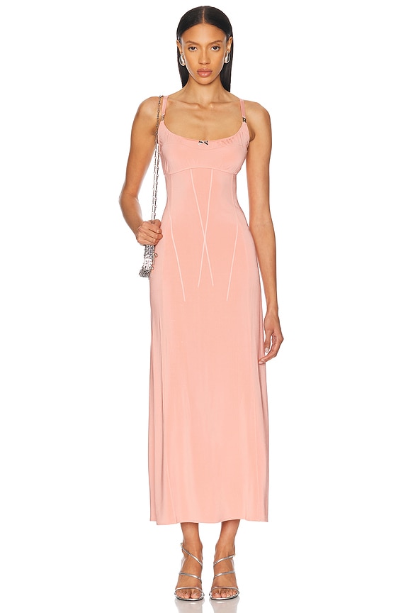 Etro Button Down Maxi Dress in Print On Pink Base | FWRD