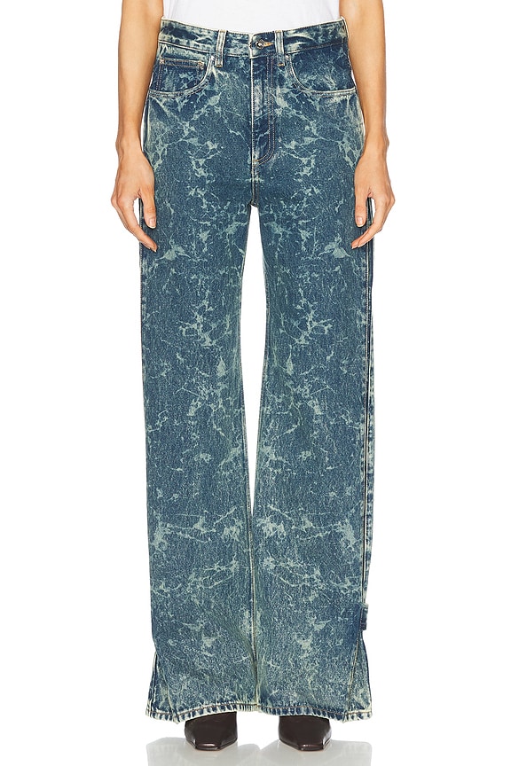 Alexander Wang Crystal A Mid Rise Relaxed Straight Pant in