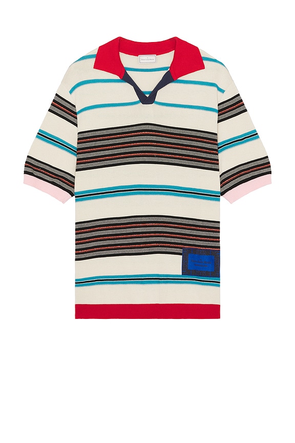 Martine Rose Oversized Stripe Tee in Orange & White | FWRD