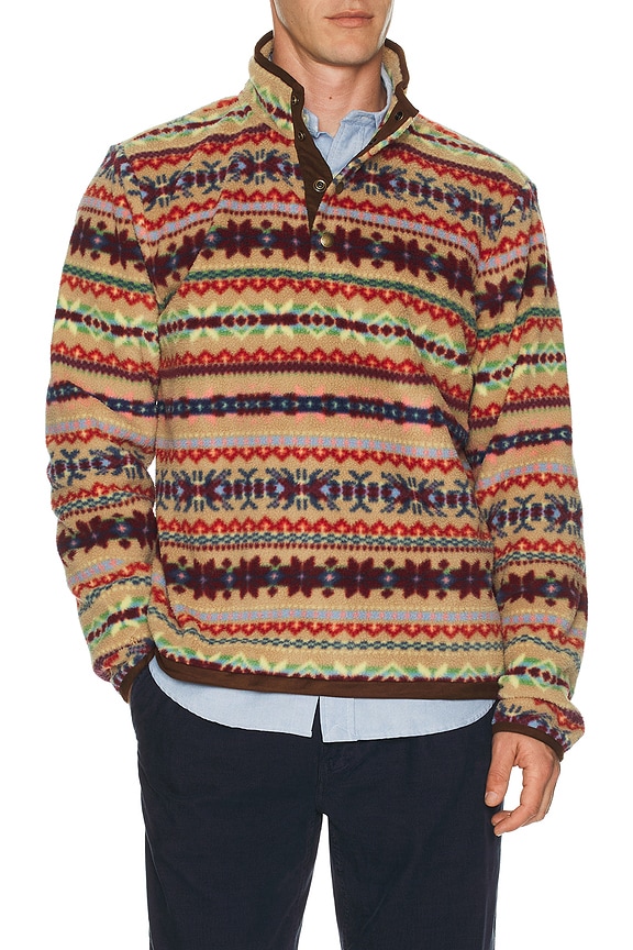 District Vision Jacquard Knit Crew Neck in Fair Isle | FWRD