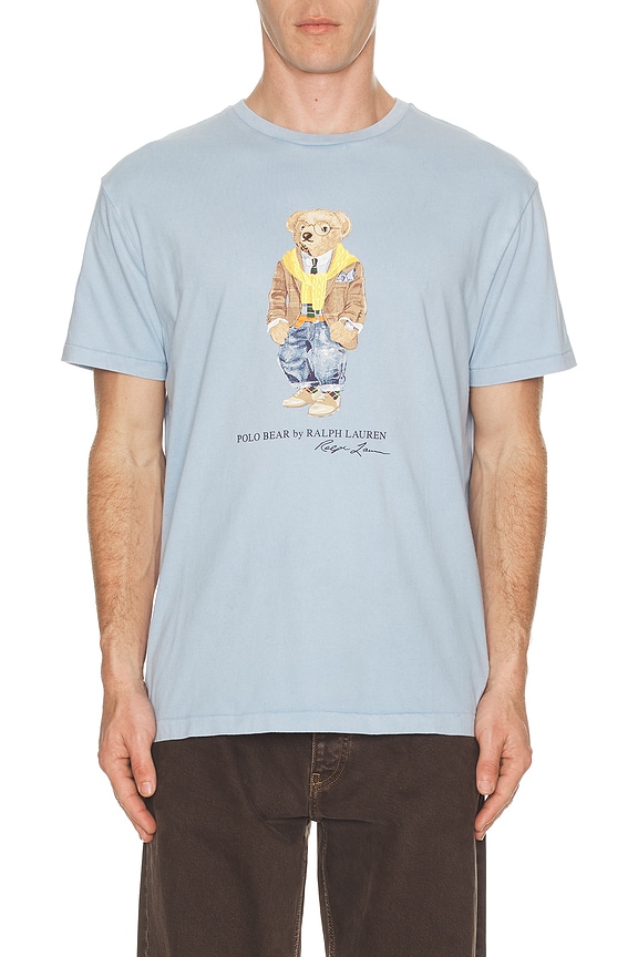 Saint Laurent University Tee in Navy | FWRD