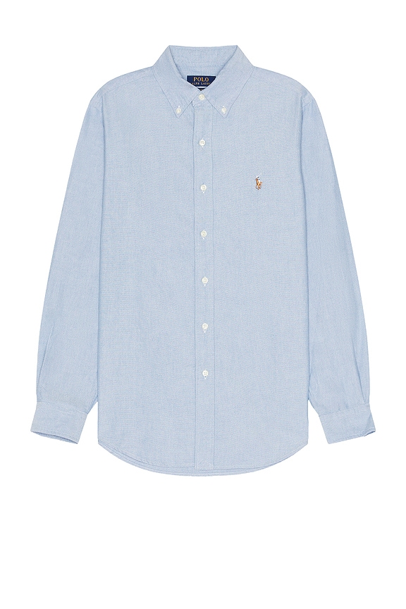 Beams Plus B.d. Short Sleeve Oxford Shirt in Sax | FWRD