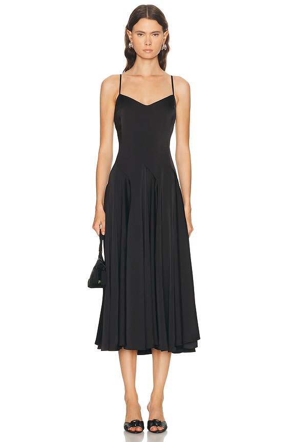 SIMKHAI Amarantha Off Shoulder Dress in Black | FWRD