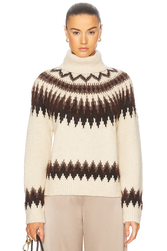 ☆MARANT ETOILE☆ハイネックテディフリースジャケット・Marie♪ Isabel Marant Etoile Marie Jacket in Ecru & Brown | FWRD