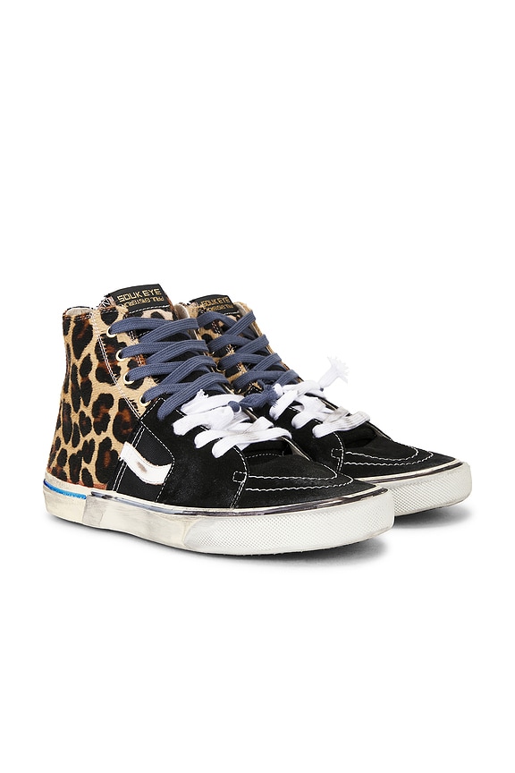 VERSACE Chain Reaction Sneakers in Black & Burgundy | FWRD