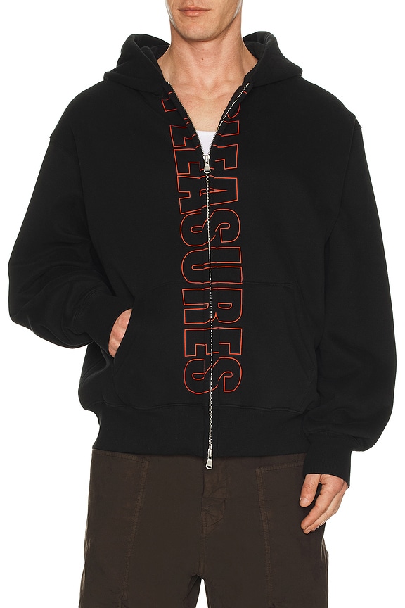 OFF-WHITE Masked Face Over Hoodie in Black & White | FWRD