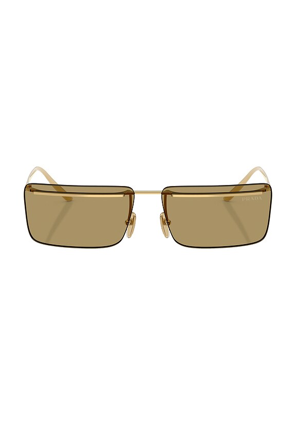 JACQUEMUS Rectangular Sunglasses in Colapso Black, Yellow  display picture 1