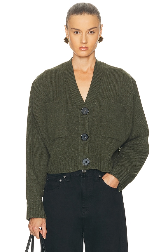 ﾘｯｸｵｳｴﾝｽ　カーディガン Rick Owens Short Wrap Cardigan in Mustard | FWRD