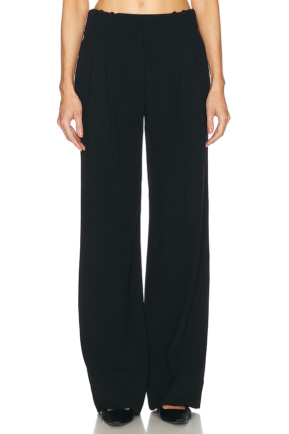 Gala virgin wool wide-leg pants in black - The Row | Mytheresa