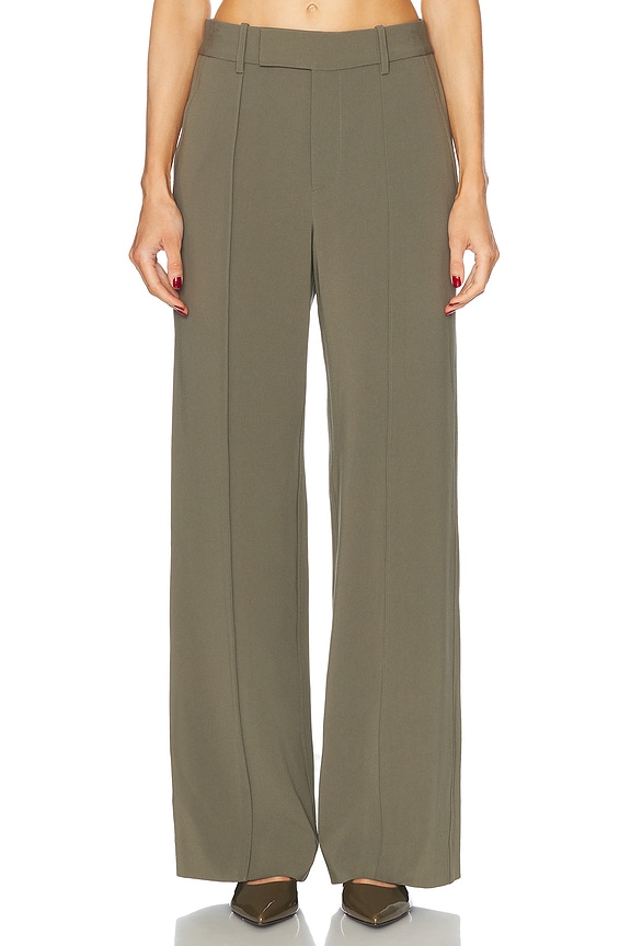 NILI LOTAN Lison Oversized Cargo Pant in OLIVE GREEN | FWRD