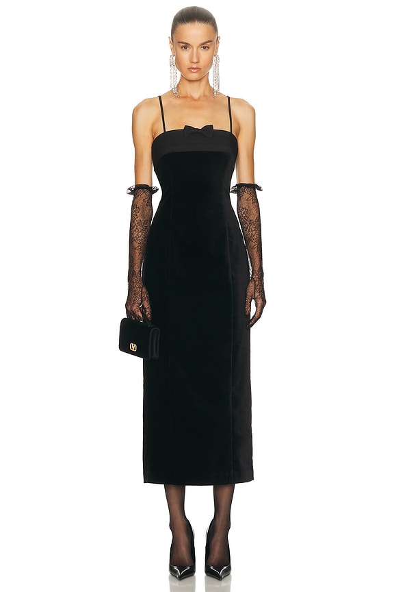 Helmut Lang Pony Midi Dress in Black | FWRD