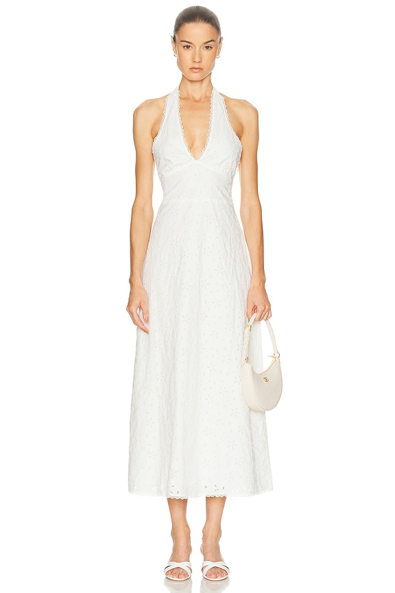knee length dresses for ladies Kate Sylvester Chloe Shirred Dress – ROSSELLINI + SHINE main image 1