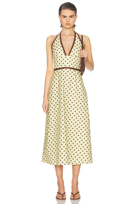 ascot midi dress Ascot Polka Dot Midi Dress
