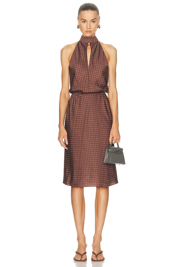 RIXO Eleanor Dress in Micro Polka | FWRD