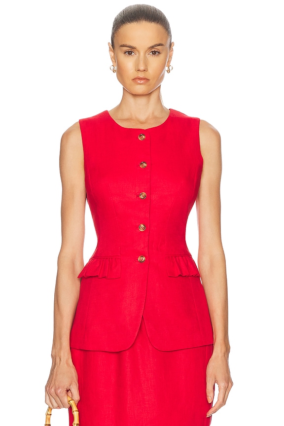 JW Anderson Buttoned Tank Top in Bubblegum | FWRD