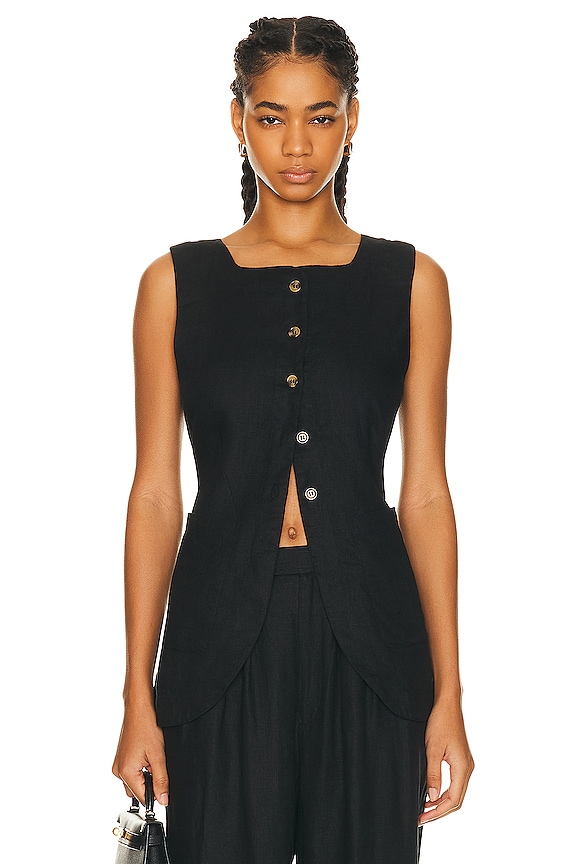 Posse Emma Vest in Chocolate | FWRD Posse Emma Vest in Chocolate | FWRD
