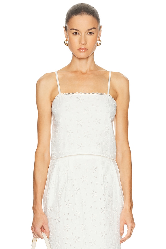Cecilie Bahnsen James Top in Maya Blue | FWRD