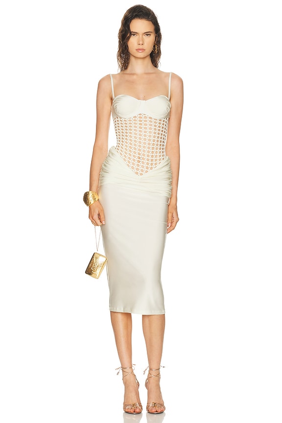 retrofete Zora Knit Dress in Coated Silver | FWRD