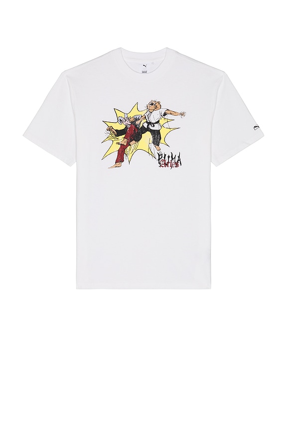 【送料&関税込】AMIRI snake White Crewneck T-shirt With Maxi White Snake T-shirt by AMIRI on Sale