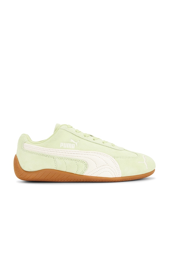 Puma Select Speedcat Og Sneaker in Pistachio Green & Warm White | FWRD