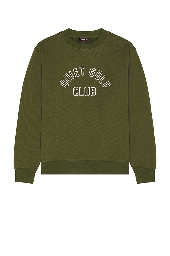 Sporty&Rich｜ (USA Health Club Crewneck - Thyme/Navy (WS Sporty & Rich USA Health Club Crewneck Sweatshirt in Thyme