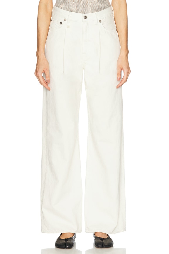 Saint Laurent Bootcut Leg in Almond Milk | FWRD