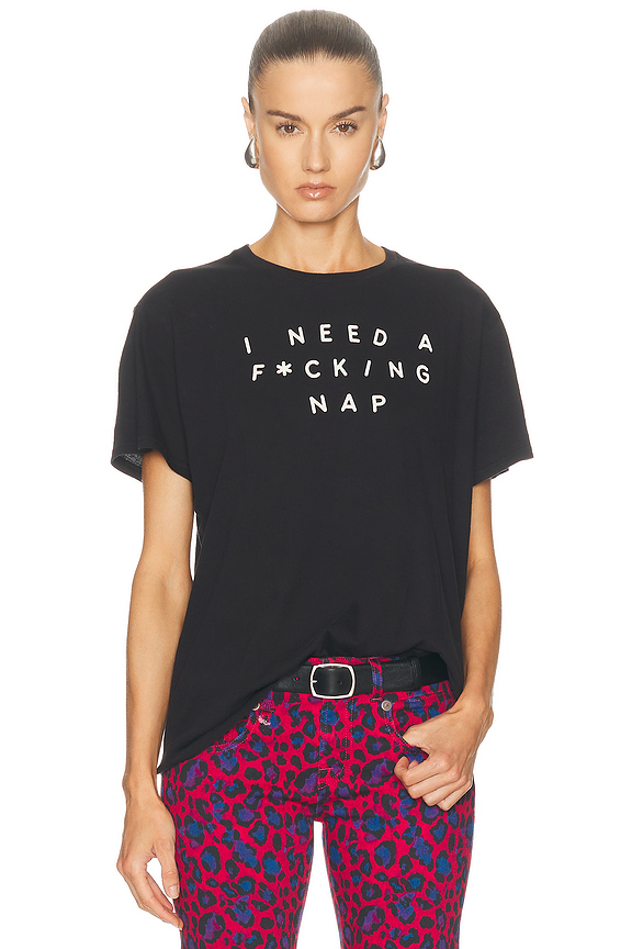 Balenciaga Keep Calm Oversized T-shirt in Washed Black & White | FWRD