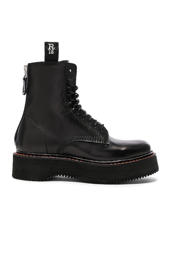 Rick Owens x Dr Martens Quad Sole Pentagram Jumbo Lace Boot